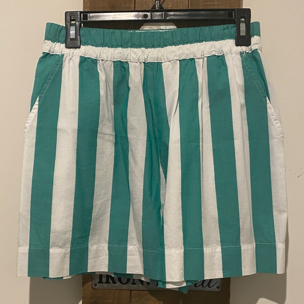 XiRENA Turquoise and White Striped Garment